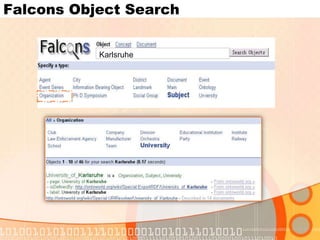 Falcons Object SearchKnows Peter Mika