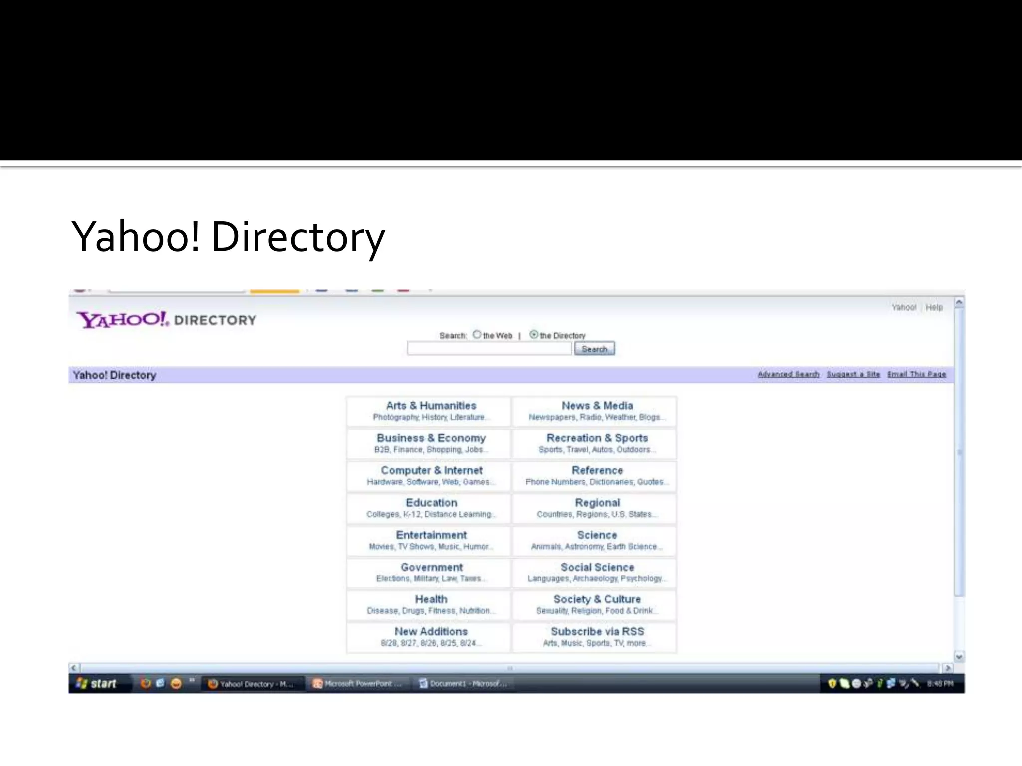 Yahoo! Directory
 