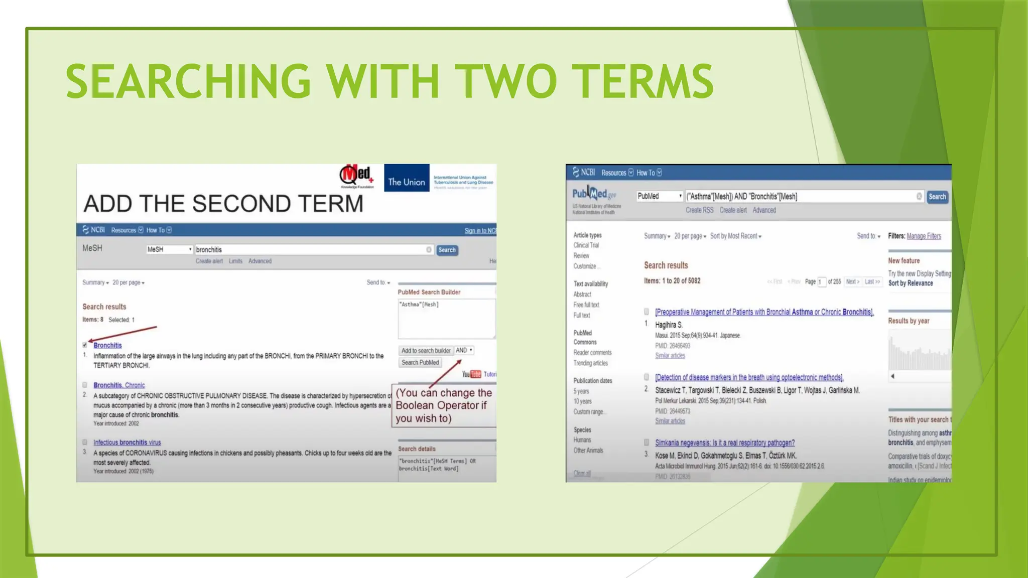 SEARCHING WITH TWO TERMS
 