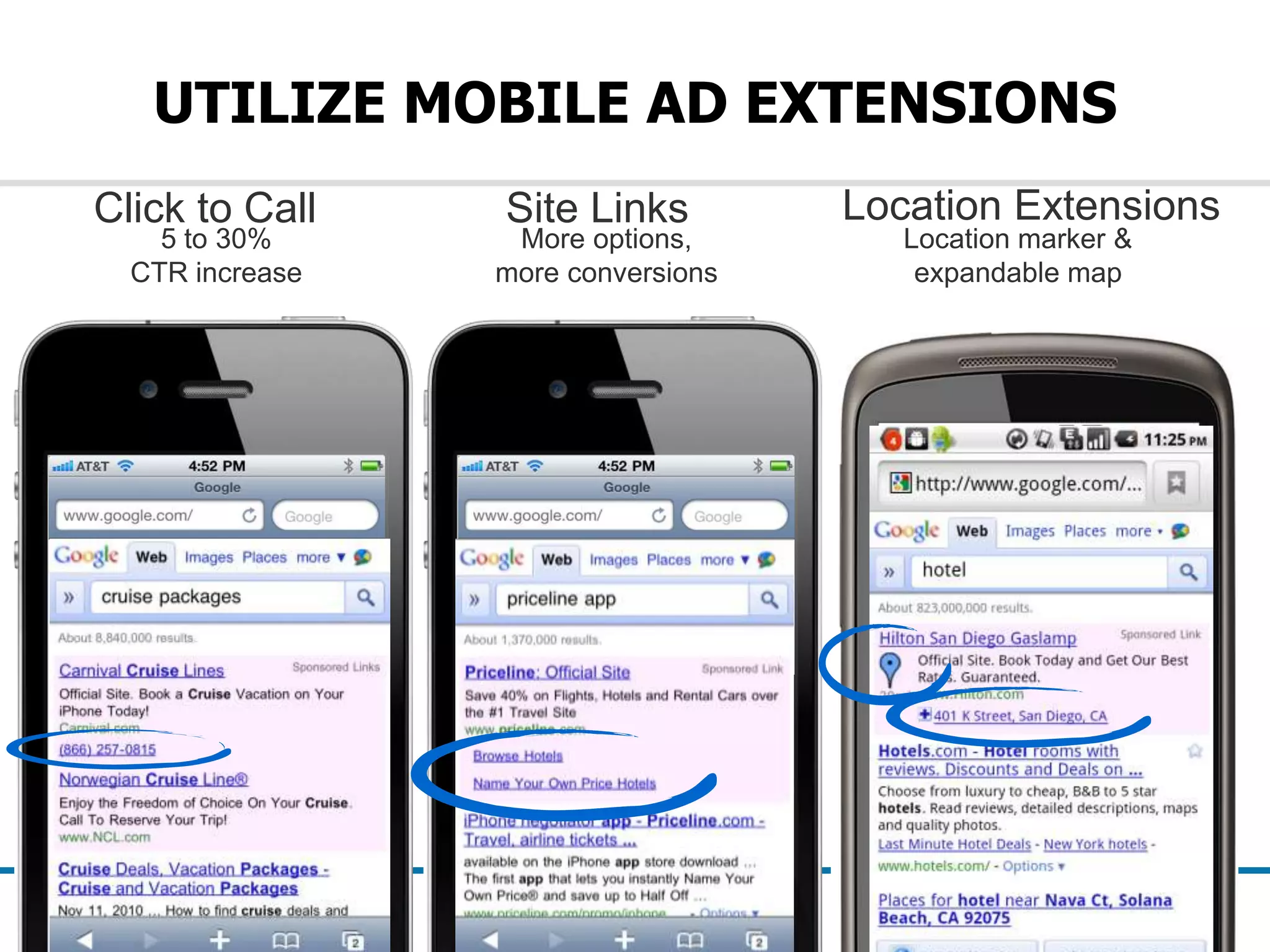 UTILIZE MOBILE AD EXTENSIONS
        Click to Call            Site Links         Location Extensions
                5 to 30%          More options,        Location marker &
              CTR increase       more conversions       expandable map




                                                                                       23
                                                             PROPRIETARY AND CONFIDENTIAL
An Omnicom Media Group Company
 