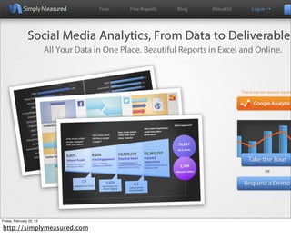 Friday, February 22, 13

http://simplymeasured.com
 