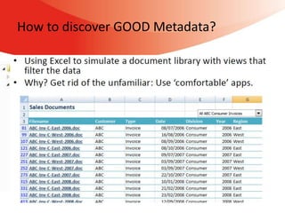 How to discover GOOD Metadata?
 