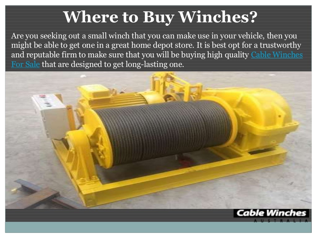 Search for the best cable winches for sale Australia