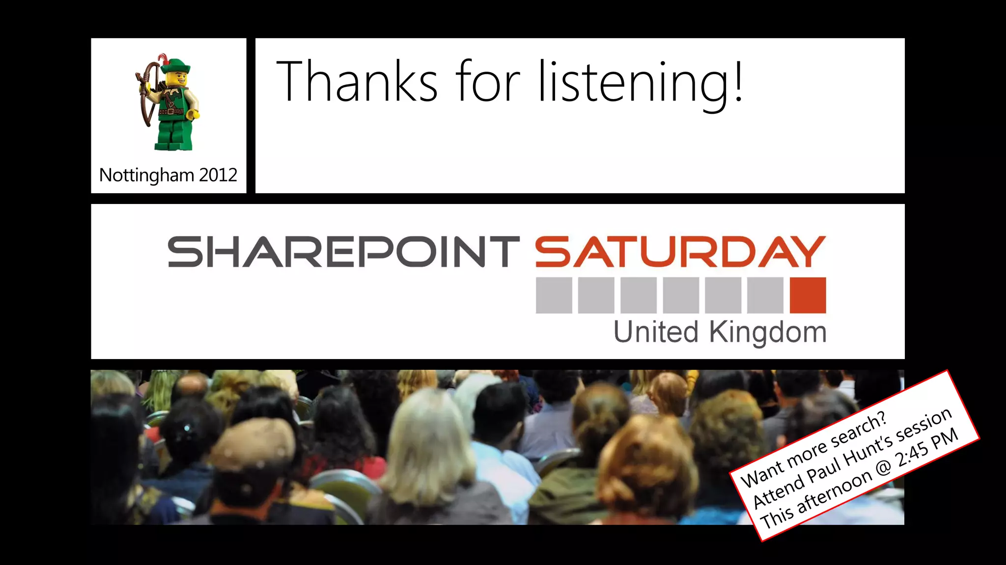 Thanks for listening!
Nottingham 2012
 