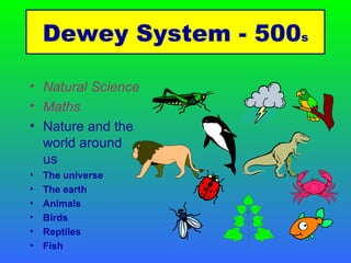 Natural Science Maths Nature and the world around us The universe The earth Animals Birds Reptiles Fish Dewey System - 500 s 