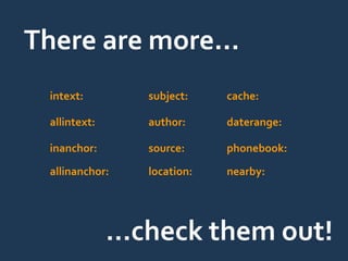Searching for Candidates On Google: A Primer | PPT