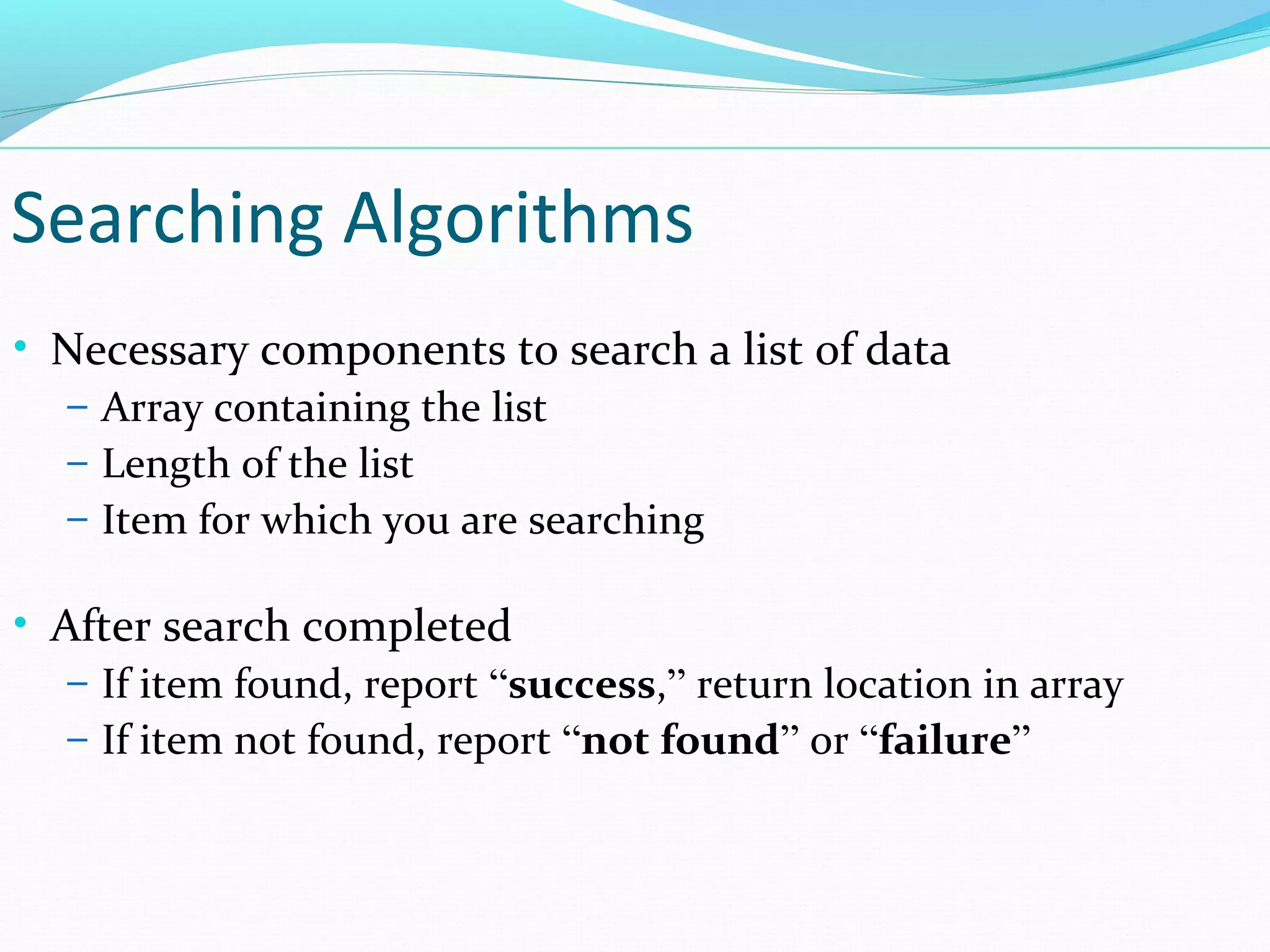 Searching algorithms | PPT