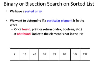 Sort List 42 This PPT describes the various sorting and searching techniques | PPTX