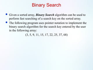 Comprehensive Guide to Arrays, Searching, and Sorting Algorithms in C ...