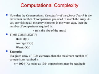 Comprehensive Guide to Arrays, Searching, and Sorting Algorithms in C ...