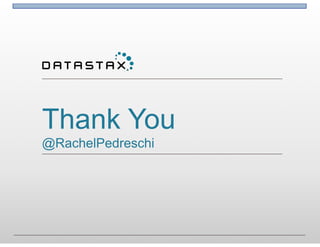 Thank You
@RachelPedreschi
 