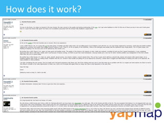 How	
  does	
  it	
  work?	
  
                                 Post	
  1	
  
                                 Post	
  2	
  
                                          Post	
  3	
  
                                                   Post	
  4	
  
                                 Post	
  5	
  
                                          Post	
  6	
  
 