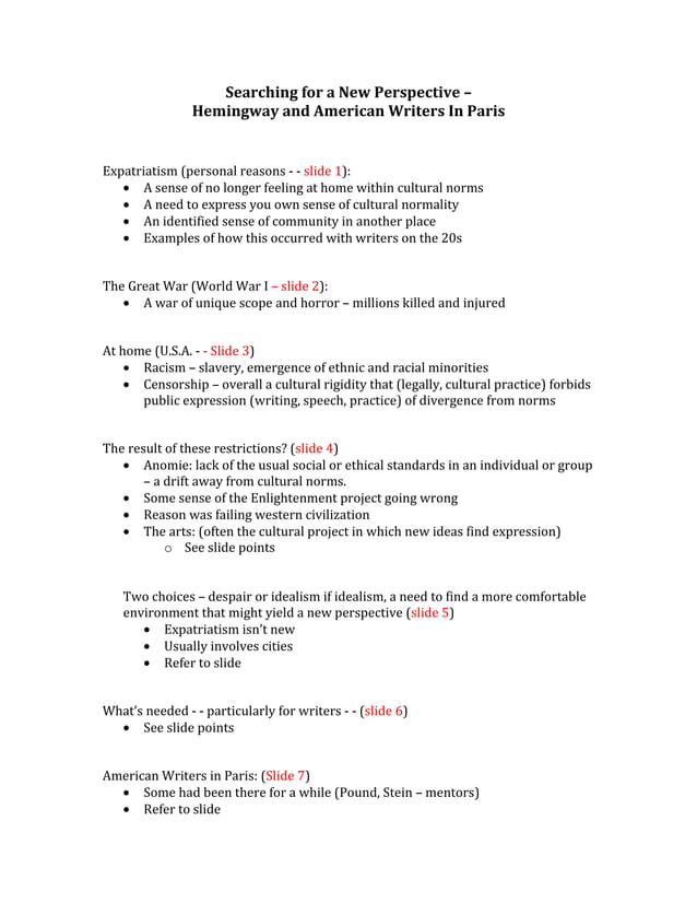 Searching for a new perspective