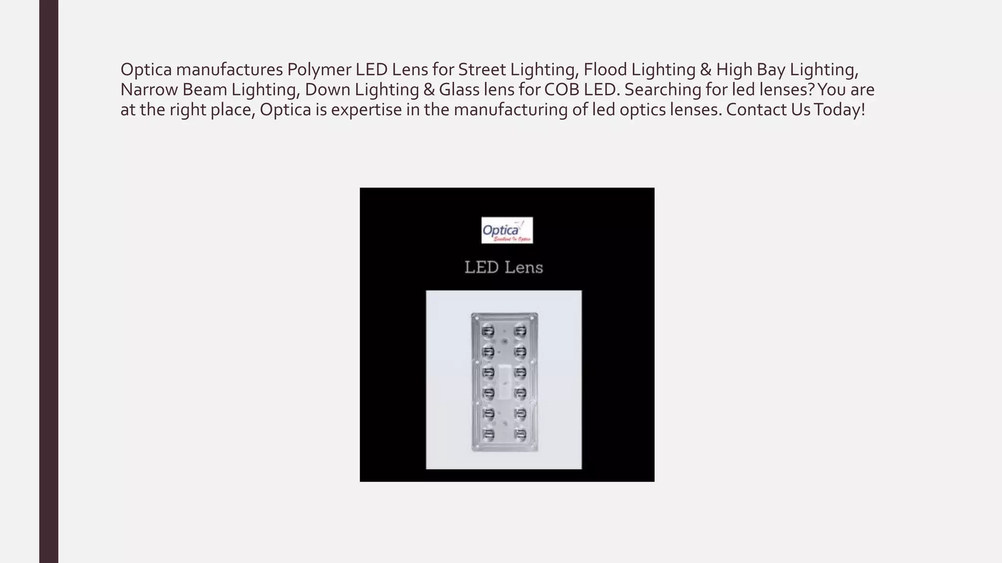 Searching for led lenses | PPT