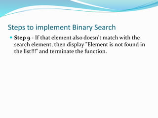 Searching in c language | PPT