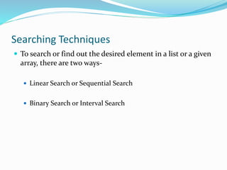 Searching in c language | PPT