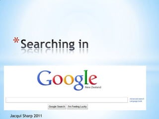 Searching in  Jacqui Sharp 2011 