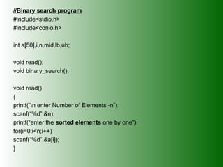 searching linear search and binary search.ppt