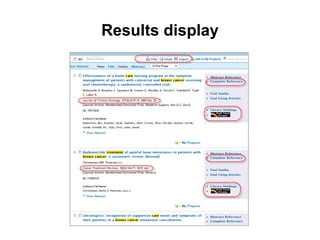 Results display