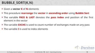 Variables Sorting Order Searching & Sorting notes for reference ds | PPTX