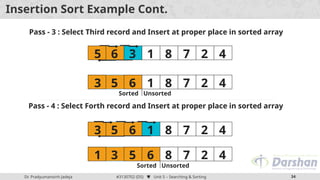 Searching & Sorting notes for reference ds | PPTX
