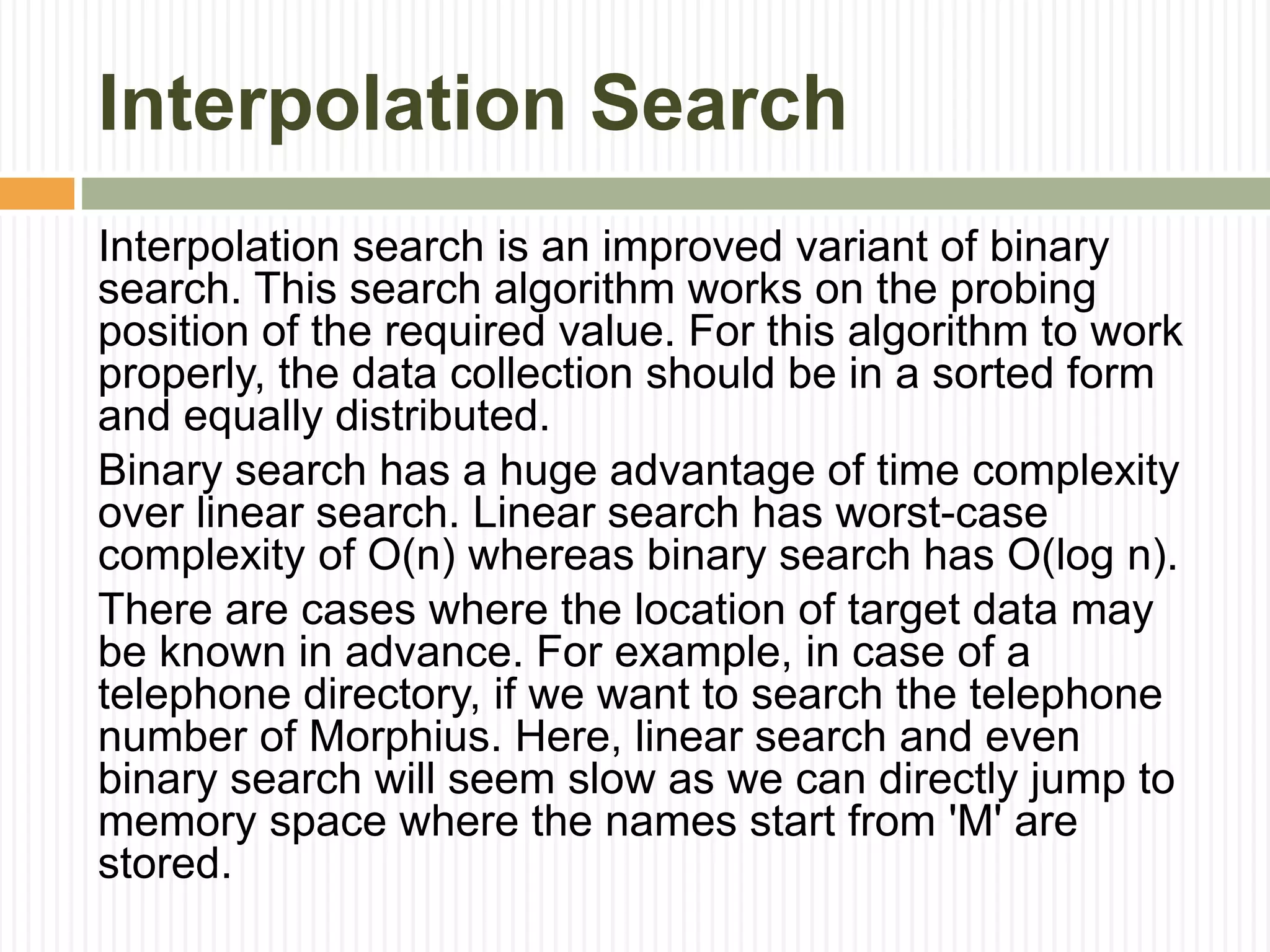 Searching techniques in Data Structure And Algorithm | PPT
