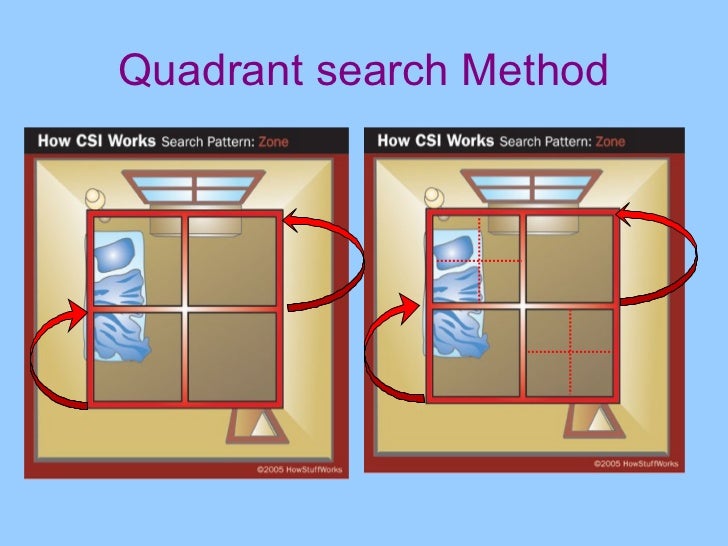 Searching the crime scene