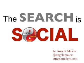 The SEARCH is


        by Angela Maiers
        @angelamaiers
        Angelamaiers.com
 