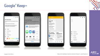 Copyright © 2021ADP, Inc.
Google® KeepTM
Google andthe Google logo are registered trademarks of Google LLC, used with permission.
 