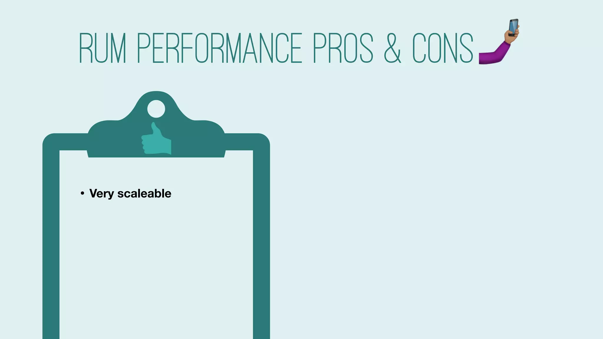 #searchlove @goutaste
• Very scaleable
• Real load times of your
users
• Great for seeing where
the real pain is on your
site
• In real time!
• What Google looks at.
RUM Performance pros & cons"
 