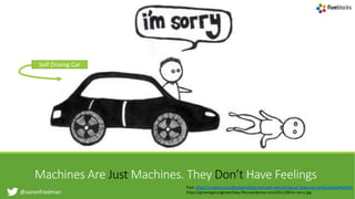@aaronfriedman
Machines Are Just Machines. They Don’t Have Feelings
Post:
https://growingyoungereachday.files.wordpress.com/2011/08/im-sorry.jpg
Self Driving Car
 
