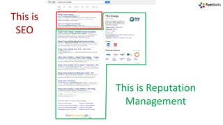 @aaronfriedman
This is
SEO
This is Reputation
Management
 