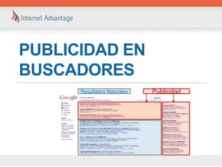 PUBLICIDAD EN
BUSCADORES
      Resultados Naturales   Publicidad
 