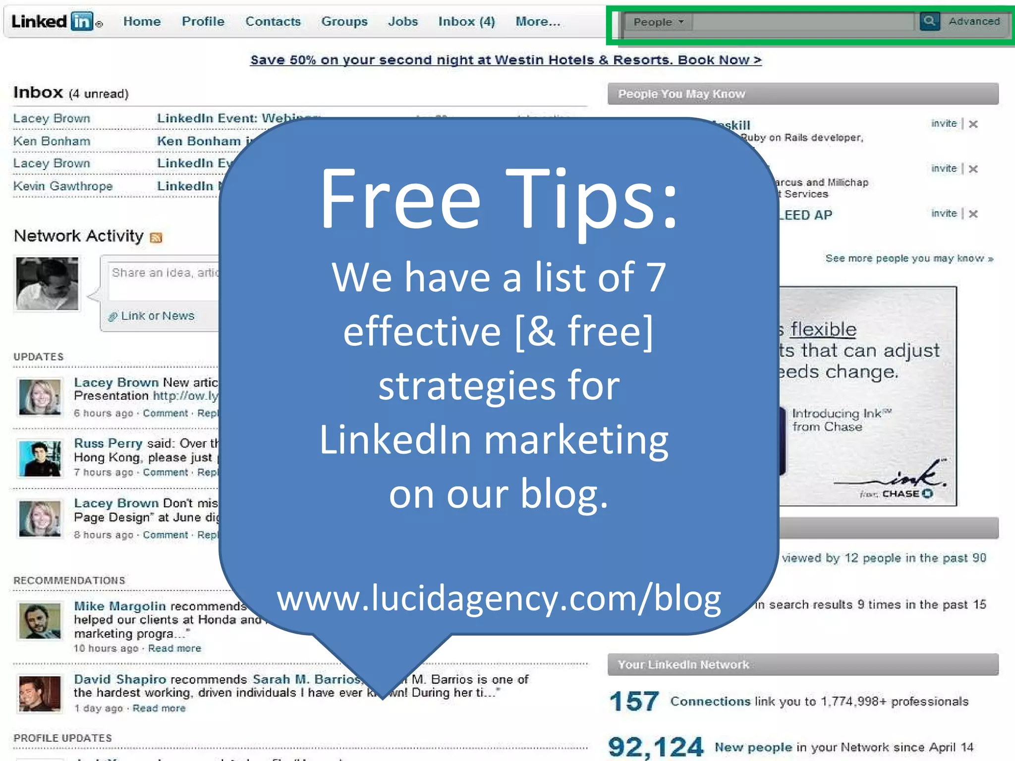 B2B Marketing in Web 3.0  (tomorrow) Web 3.0 (Personalized Interaction) dsafa Marketing Strategy asdfasd Free Tips: We have a list of 7 effective [& free] strategies for LinkedIn marketing  on our blog. www.lucidagency.com/blog 