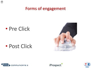 Forms of engagement



• Pre Click

• Post Click
 