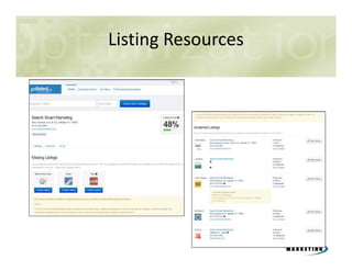 Listing Resources

 