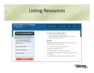 Listing Resources

 