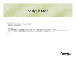 Analytics Code

 