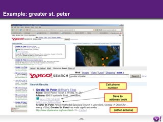Example: greater st. peter Save to  address book Call phone number (other actions) 