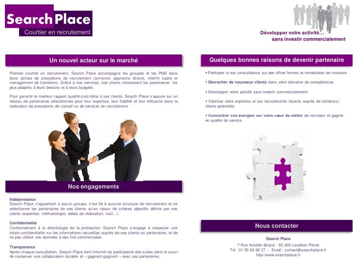 Plaquette pour les de recrutement
