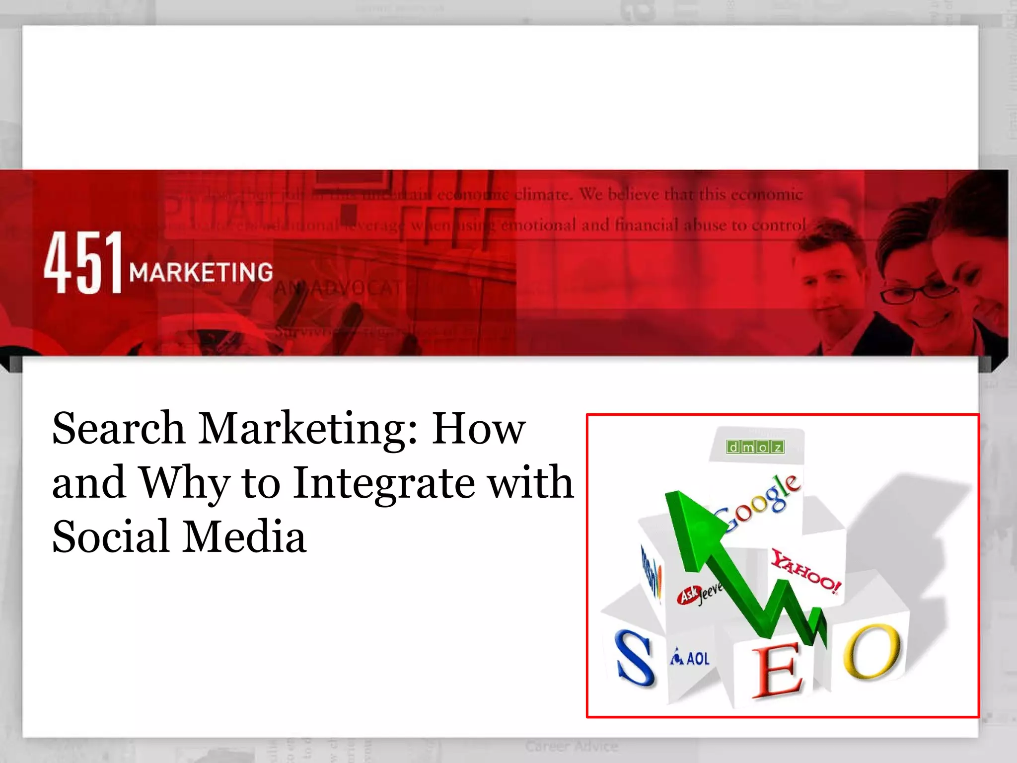 Search Marketing: How and Why to Integrate with Social Media  