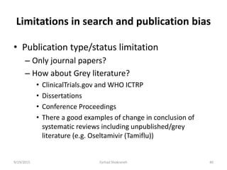 Developing Search Methods for Systematic Review