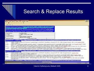 Search & Replace Results 