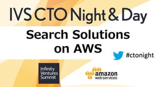 Search Solutions
on AWS
 