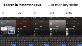 Search is instantaneous … at each keystroke
m my my_ my_f my_fav
 