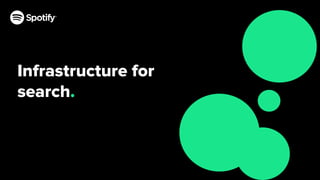 Infrastructure for
search.
 