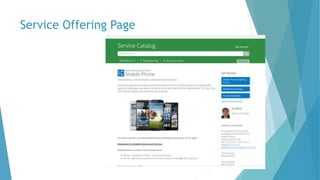 Service Offering Page
 