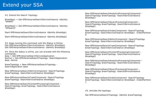 Extend your SSA
 