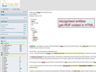 recognised entities get RDF-coded in HTML 