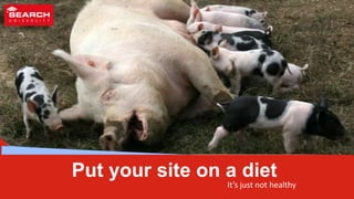 Put your site on a diet
It’s just not healthy
 
